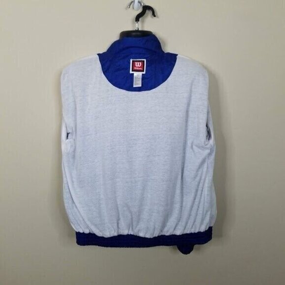 Wilson‎ Windbreaker Jacket Size Medium Color Block Blue Gray Full Front Zipper - Picture 4 of 7